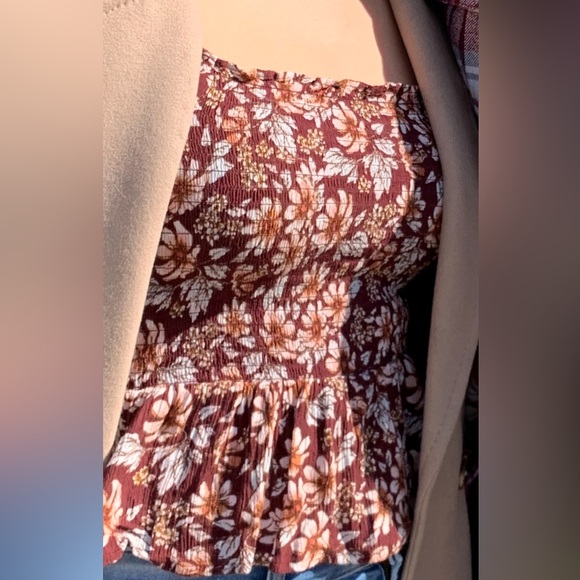 AE Floral Print Milkmaid Top - Picture 5 of 5